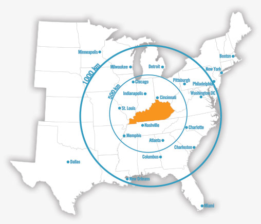 Kentucky Logistics Map